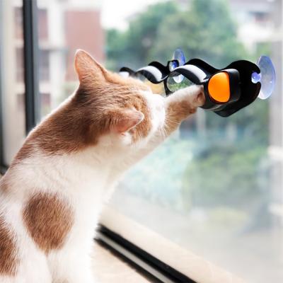 China Viable Jigsaw Sucker Cat Fun Tunnel Hook Game Ball Tube Ball Cat Training Toy Interactive Track Pet Toy for sale