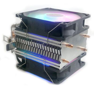 China Lntel Socket 100WAMD Aurora PC Radiator Dual Aperture Fan Computer Case Cooling Cheap 120mm Led Fan for sale