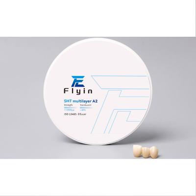 China Pre Shad Zirconia Dental Block Dental Lab SHT Multilayer Zirconia Ceramic Disc for sale