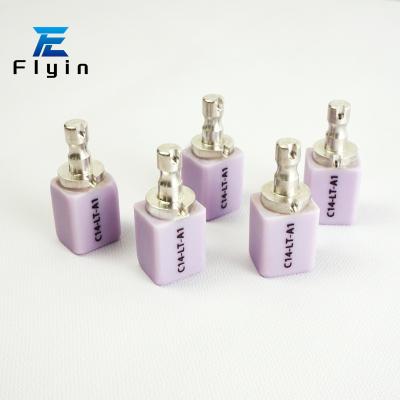 China FLYIN LT HT CAD CAM Lithium Disilicate Dental Block Glass Ceramic C14 B40 for sale