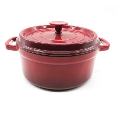 China Amazon's Viable Success Enameled Cast Iron Oven Casserole Dutch Dish Large 6.5 Quart Loop Handles and Self-Basting for sale