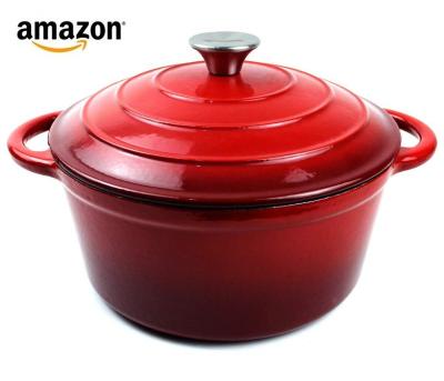 China Amazon Sustainable Success Round Enamel Cast Iron Cookware FBA for sale