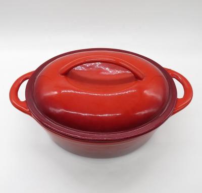 China Sustainable Enamel Cast Iron Oval Casserole for sale