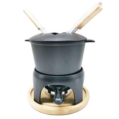 China Sustainable cast iron fondue set for sale