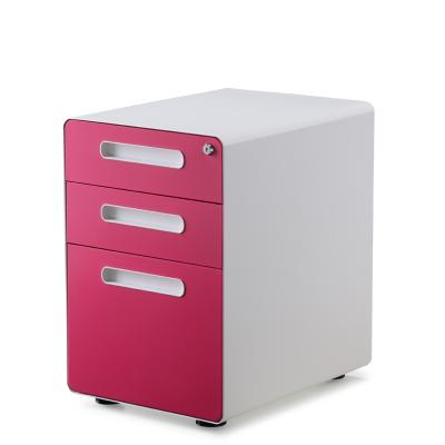 China Luoyang environmental friendly furniture hot sale steel drawer desk movable pedestal assembled movable steel filing cabinet for sale