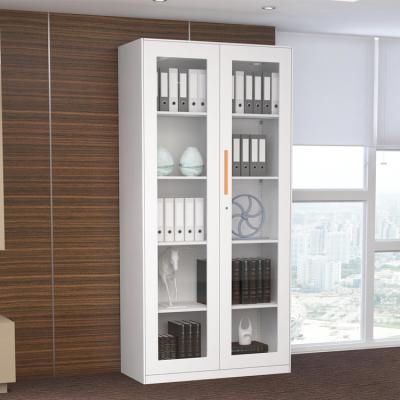 China Office Adjustable Steel Cabinet Cupboard (Height) Glass Cabinet Door Glass Filing Cabinet for sale