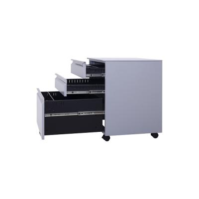 China Convertible Office Pedestal Mobile Filing Cabinet with Keys Steel Mobile Filing Cabinets with 3 Drawers for sale