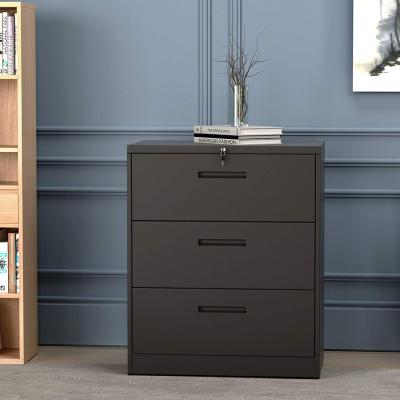 China Convertible 3 Drawer Side Metal File Cabinet Steel File Cabinets Stroge For Office for sale