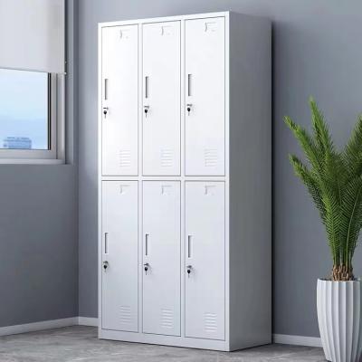 China Modern staff work clothes armadiet metal locker cabinet 6 door locker school locker boxed storage locker kabinet armario steel loker for sale