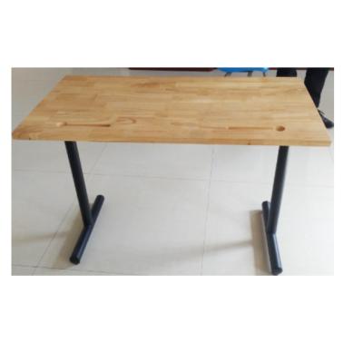 China Custom Size (Size) Adjustable Metal Modern Industrial Solid Rubber Wood Leg Table Work Style Office Furniture for sale