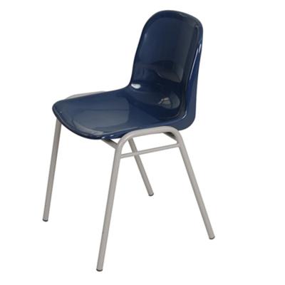 China Modern Public Black /blue Plastic Chair Wholesale Student School Chair With Plastic Shell for sale