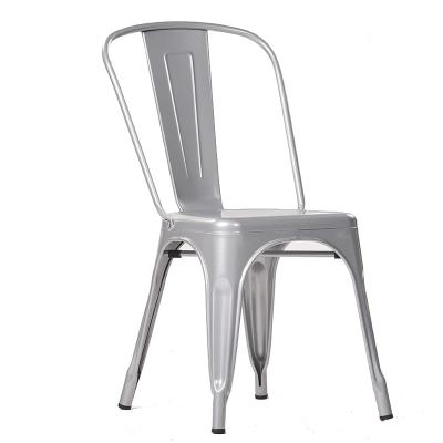 China EUROPEAN Garden Chair Dining Restaurant Metal Back Chair for sale