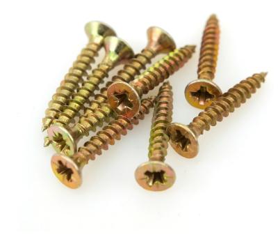 China High Quality Countersunk Yellow Galvanized Flat Head Chipboard Wood Screw for sale