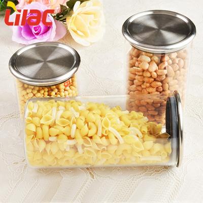 China Quality 550ml/900ml/1300ml Eco-Friendly German Lilac Wide Mouth Glass Sprouting/Yoghurt/Fermentation Pot/Saffron Glas With Metal Lid for sale