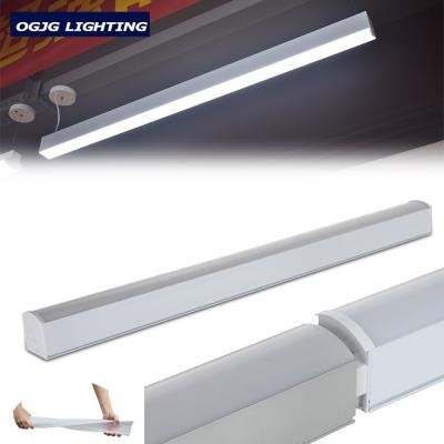 China Office/Supermarket/Store/Warehouse OGJG Continuous PC Cover Tube Lamp Supermarket Project Linkable Led Linear Light for sale