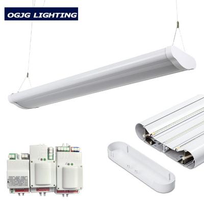 China Industrial High Lumens Hanging Fixture Dimmable Sensor Led Linear Light Aluminum Profile Led Lights Desktop Pendant Lighting for sale