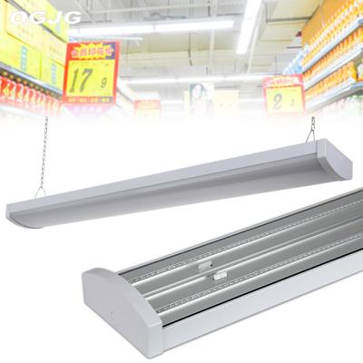 China Warehouse High Power Dimming Sensor Emergency Wraparound Light Fixture IP44 4ft Led Linear High Bay Light for sale