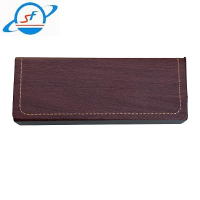 China Customized glasses sunglasses leather folding cases box folding triangle custom Luxury glasses sunglasses case packing for sale