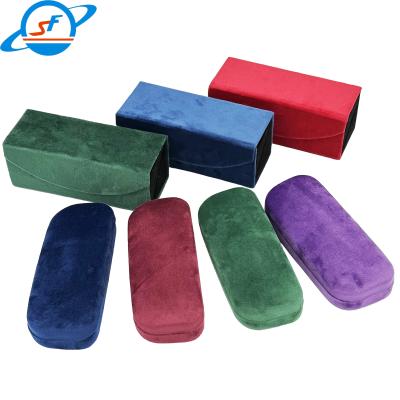 China Multicolored Velvet Glasses Case  Retro Vintage Eyeglasses Case Eco Friendly for sale