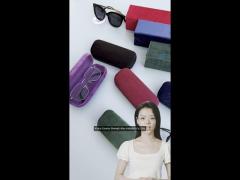 lightweight pu flip cover optical glasses case luxurious scratchproof