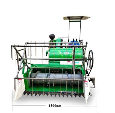 China Hot Sale Small Rice Harvester Tower Crawler Harvester 15 Hp Subsidy Belt Granary Soybean Harvester for sale