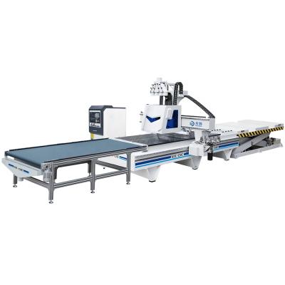 China Building Material Shops CNC Router Machine With High And Uploading Platform/China Automatic Wood Carving Machine for sale