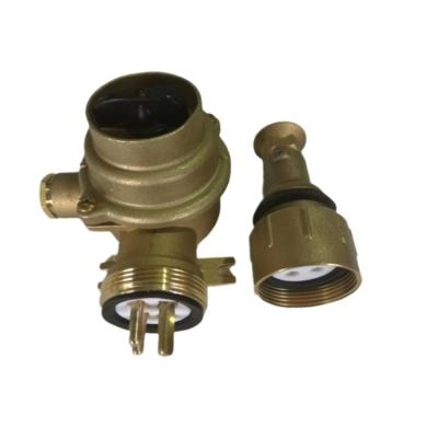 China Industrial Factory Sale Protection Class Ip56 Marine Brass Plug Direct And Reverse 10A Plug For Industrial, Marines for sale