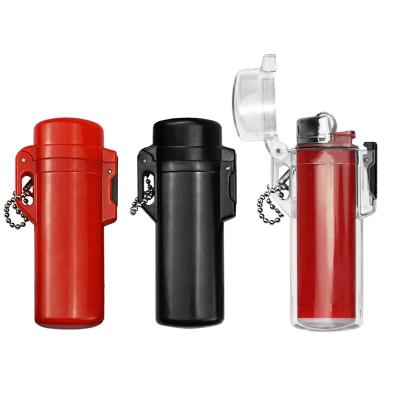 China Eco-friendly Waterproof J3 Socket J3 Bi C Case Kerosene Lighter Decoration Lighters Plastic Transparent Box for sale