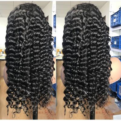 China Wholesale Virgin Barely Shedding Thick Smooth Soft Remy Human Curly Wigs Cuticle Aligned Brazilian Virgin Hair Front Lace Human Hair Wigs for sale