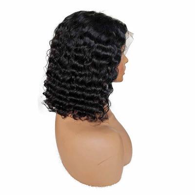 China Deep Wave Human Hair 13x4 Cuticle Aligned Bob Wigs Lace Front Wig Deep Wave Lace Front Wigs for sale