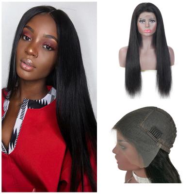 China Brazilian Silky Straight Lace Front Wigs Mink Wave 13x6 Human Hair Wig For Black Women Pre Plucked Silky Straight Lace Wig Bleached Knots for sale