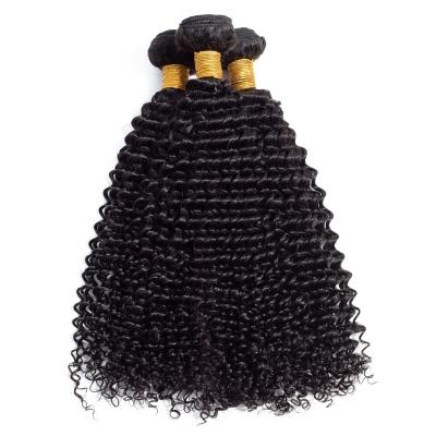 China Jerry Curl Aliexpress China Natural Color 10-28 Inch Brazilian Cuticle Aligned Hair 3 100% Curly Hair Bundles With Closure for sale