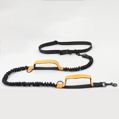 China Viable Wholesale Custom Nylon Thoughtful Bungee Hands Free Jogging Dog Leash With Waterproof Waist Bag for sale