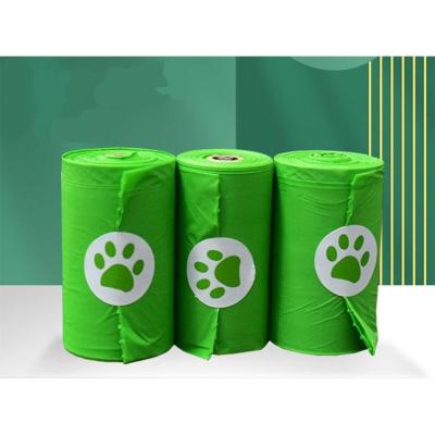 China Green Eco Friendly Disposable Compostable Biodegradable Stored Dog Poop Bag Dispenser Custom Printed for sale