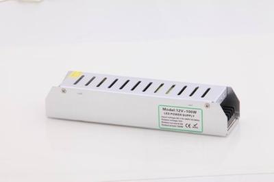 China 100W DC 12V Slim LED Driver IP20 , Indoor LED Power Supply For LED Strip for sale