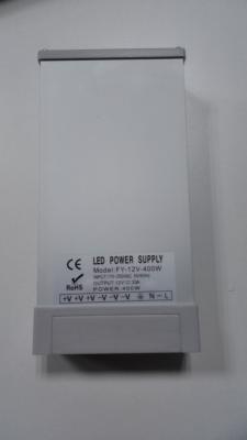 China Prueba a carga plena impermeable de DC 12V 400W 0.7KG de la fuente de alimentación de RoHS del CE en venta