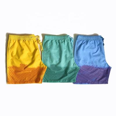 China Breathable Color Changing Swim Trunks Heat Reactive Quick Dry Technology Men's Swimwear Board Beach Shorts for sale