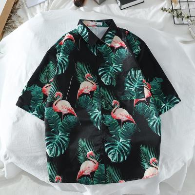 China Anti-pilling In Running Men Short Sleeve Printed Casual Beach Wear Aloha Hawaiian Beach Shirts for sale