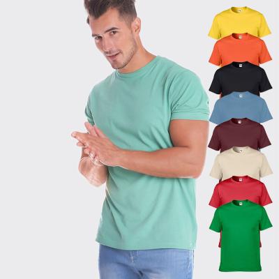 China Wholesale High Quality Plain Mens Anti-wrinkle 210gsm Clothing T-shirts Custom Logo 100% Cotton T-Shirt For Men for sale