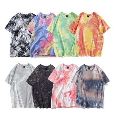 China unisex Anti-wrinkle gsm180 custom size quality tie dye t-shirt streetwear men's t-shirts for men and women for sale