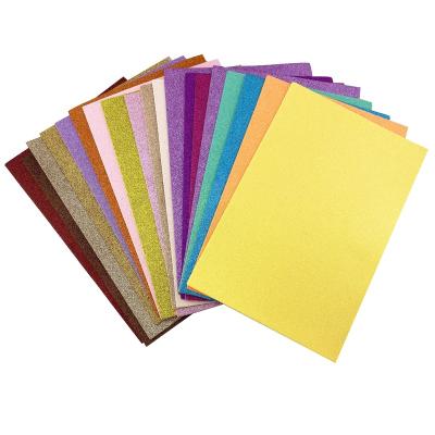 China Eco - Friendly Manufacturer A4 Color Craft Glitter Colorful EVA Foam Sheets With Adhesive for sale