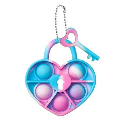 China New cute pop multi key chain cute hot sale jumping person jumping person toys key chain unicorn cartoon unicorn pop bubble model pop bubble fidgety person toy play amazon board game jumping person for sale