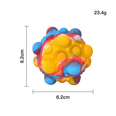 China Can be repeatedly washed stress ball noise ball fidgety person toys, relaxing noise fidgety ball, 3D push bubbles ball for kids and adults stress worry ball for sale