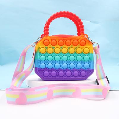 China Mini Toys 2022 New Silicone Busy Person Toy Purse Sensory Purse Cross Bubble - Body Purse Beach Handbags Silicone Busty Person Purse Luxury Toy for sale