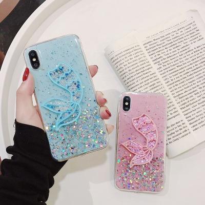 China Clear Glitter Protective Screen Protector Phone Case Shenzhen Protective Cover Full Bling Eco-Friendly Glittering Rugged Shockproof Hybrid Body for sale