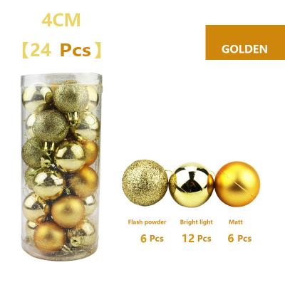 China 2019 Christamas Home Decoration Christmas Ball Ornaments Unbreakable Pendants Christmas Tree Decoration Ball Set For Christmas Hanging Ornaments 24 Counts for sale