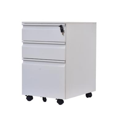 China Office equipment mobile cabinet pedestal movable drawer cabinet metal filing cabinet with 3 drawers rollendearsip kantor kabinet for sale