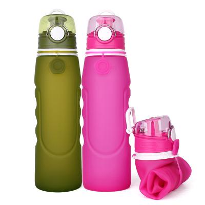 China Sustainable Collapsible Silicone Sports Bottle 1L Bicycle Accessories Sports Water Bottle for sale