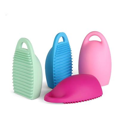 China Viable Custom High Quality Bpa Free Silicone Men Women Make Up Brush Detergent Scrubber for sale