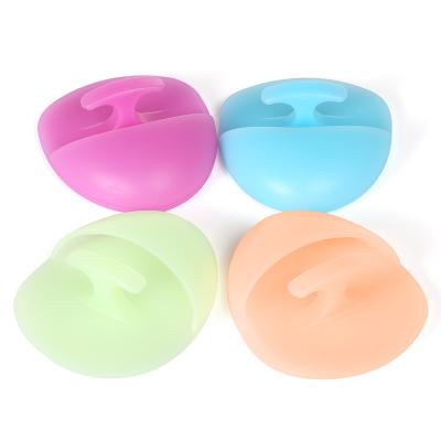 China Sustainable Beauty Equipment Portable Food Grade Scrub Silicone Detergent Facial Face Cleansing Brush for sale